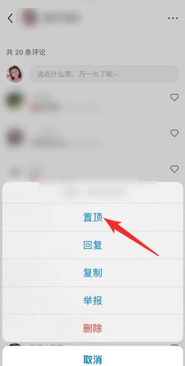 小红书如何才能置顶评论 置顶评论操作方法介绍
