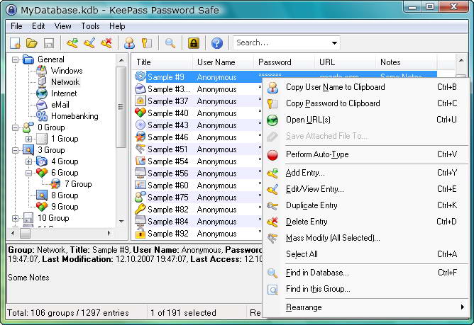 KeePass Password Safe密码管理