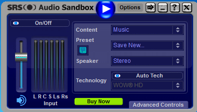 srs audio sandbox