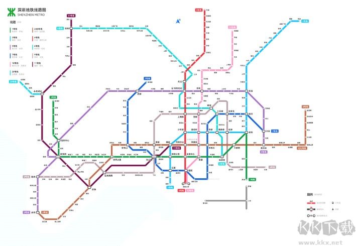 深圳地铁线路图